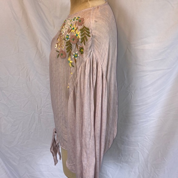Free People Up & Away Lilac Embroidered Top - Picture 6 of 9